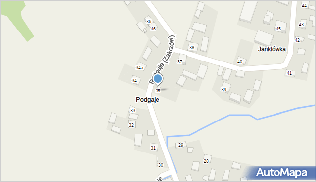 Podgaje, Podgaje, 35, mapa Podgaje