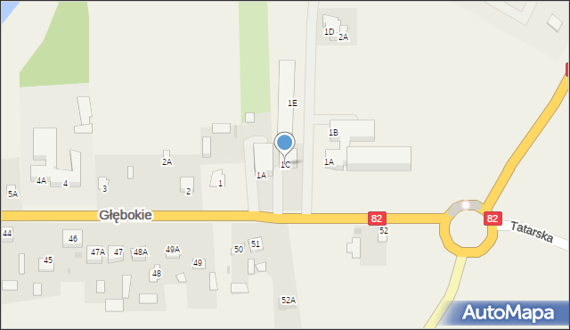Podgłębokie, Podgłębokie, 1C, mapa Podgłębokie