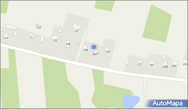 Podgłębokie, Podgłębokie, 20A, mapa Podgłębokie