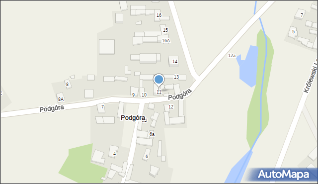 Podgóra, Podgóra, 11, mapa Podgóra