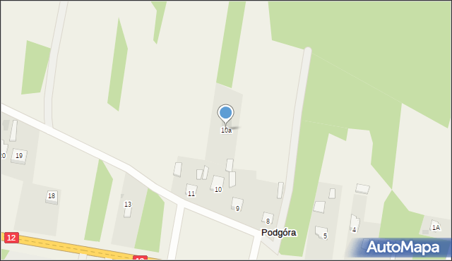 Podgóra, Podgóra, 10a, mapa Podgóra