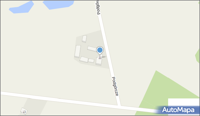 Podgórcze, Podgórcze, 11, mapa Podgórcze