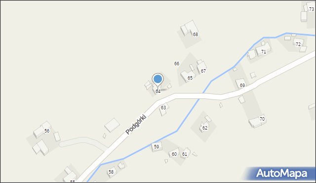 Podgórki, Podgórki, 64, mapa Podgórki