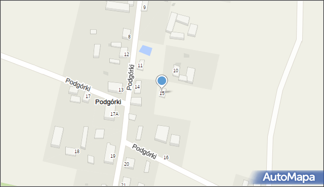 Podgórki, Podgórki, 15, mapa Podgórki
