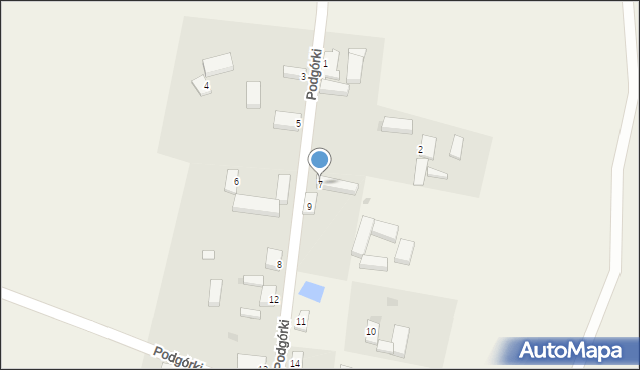 Podgórki, Podgórki, 7, mapa Podgórki