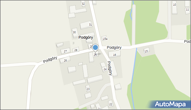Podgóry, Podgóry, 25, mapa Podgóry