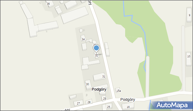 Podgóry, Podgóry, 32, mapa Podgóry