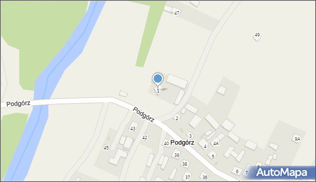 Podgórz, Podgórz, 1, mapa Podgórz