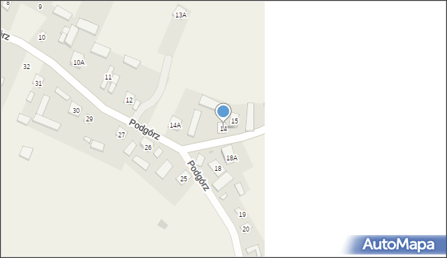 Podgórz, Podgórz, 14, mapa Podgórz