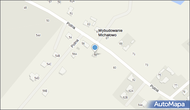 Podgórz, Polna, 58, mapa Podgórz