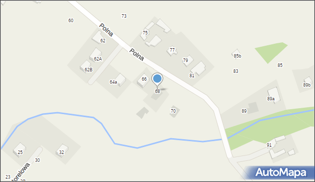 Podgórz, Polna, 68, mapa Podgórz