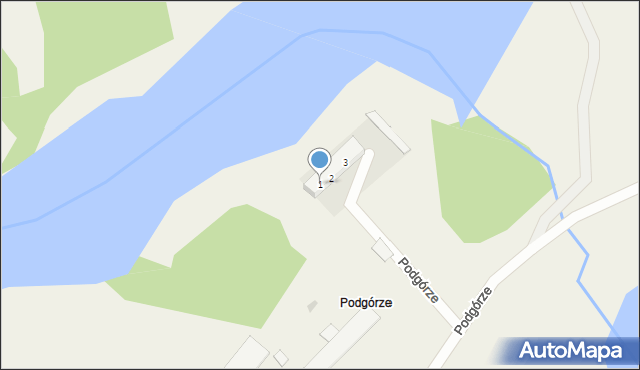 Podgórze, Podgórze, 1, mapa Podgórze