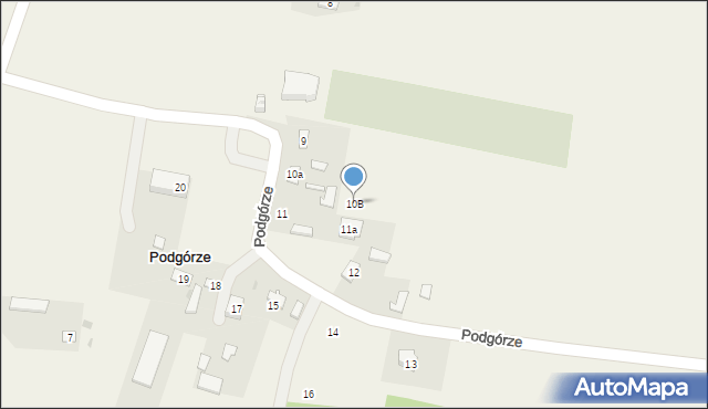 Podgórze, Podgórze, 10B, mapa Podgórze