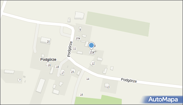 Podgórze, Podgórze, 11a, mapa Podgórze