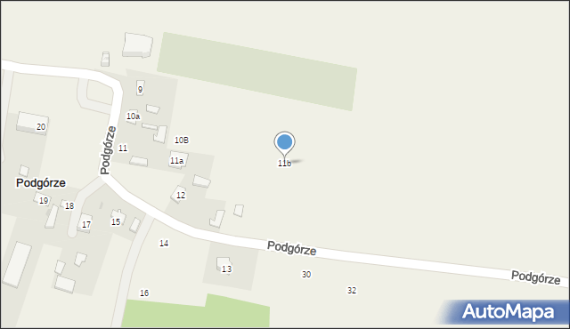 Podgórze, Podgórze, 11b, mapa Podgórze