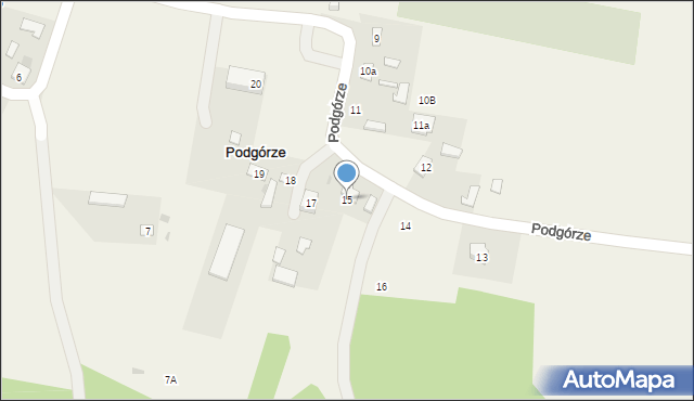 Podgórze, Podgórze, 15, mapa Podgórze