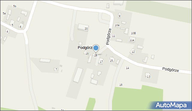 Podgórze, Podgórze, 18, mapa Podgórze