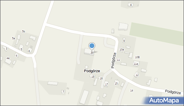 Podgórze, Podgórze, 20, mapa Podgórze