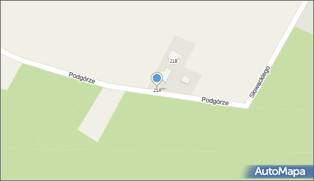 Podgórze, Podgórze, 21A, mapa Podgórze