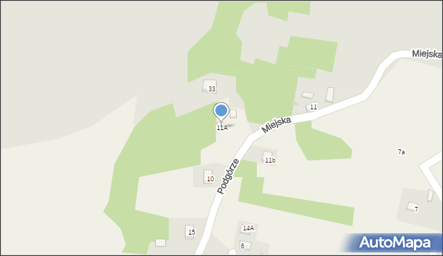 Podgórze, Podgórze, 11A, mapa Podgórze