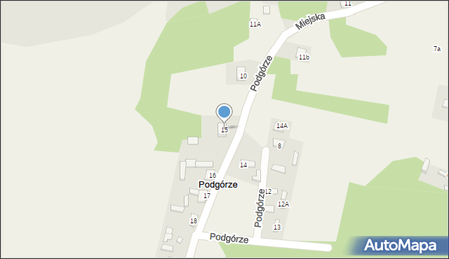 Podgórze, Podgórze, 15, mapa Podgórze