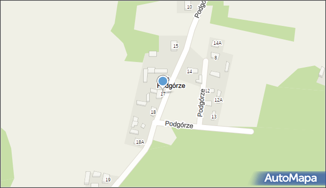 Podgórze, Podgórze, 17, mapa Podgórze