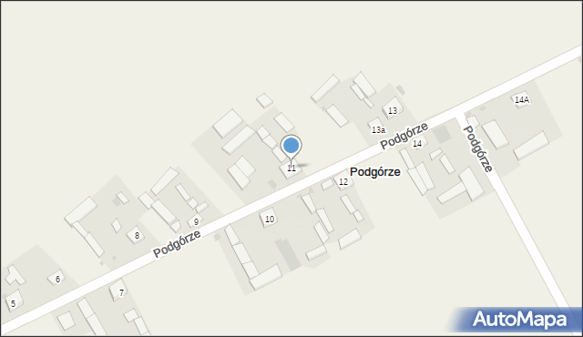 Podgórze, Podgórze, 11, mapa Podgórze