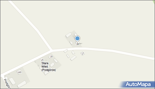 Podgórze, Podgórze, 18, mapa Podgórze