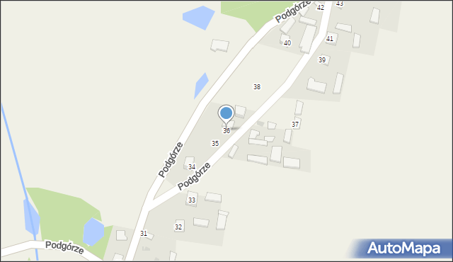 Podgórze, Podgórze, 36, mapa Podgórze