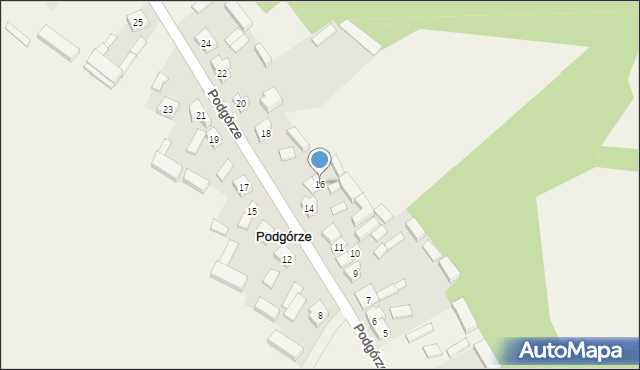 Podgórze, Podgórze, 16, mapa Podgórze