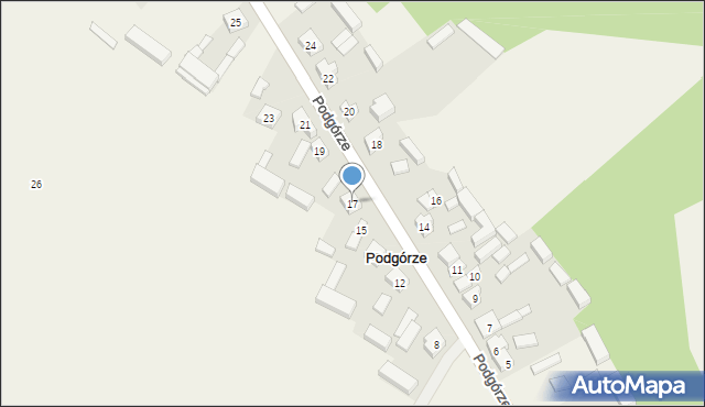 Podgórze, Podgórze, 17, mapa Podgórze