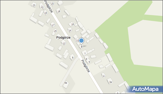 Podgórze, Podgórze, 9, mapa Podgórze