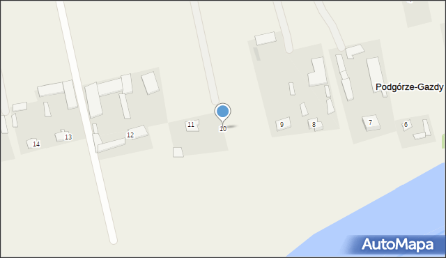 Podgórze-Gazdy, Podgórze-Gazdy, 10, mapa Podgórze-Gazdy