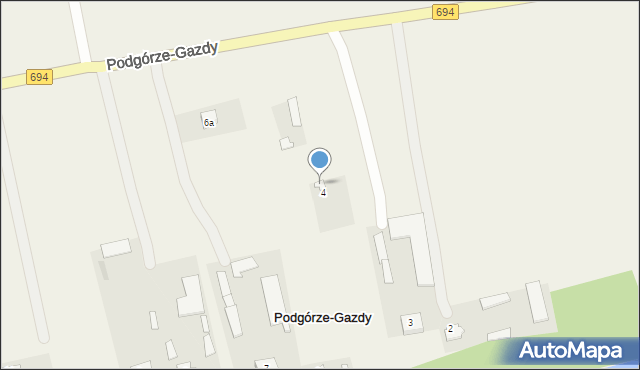 Podgórze-Gazdy, Podgórze-Gazdy, 5, mapa Podgórze-Gazdy