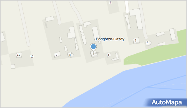 Podgórze-Gazdy, Podgórze-Gazdy, 7, mapa Podgórze-Gazdy