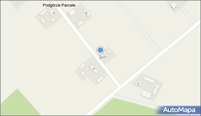 Podgórze-Parcele, Podgórze-Parcele, 10, mapa Podgórze-Parcele