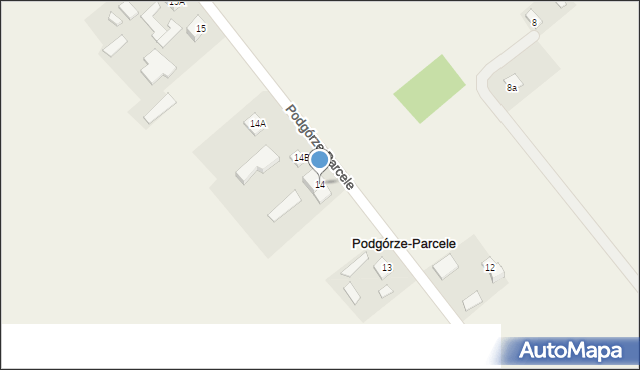 Podgórze-Parcele, Podgórze-Parcele, 14, mapa Podgórze-Parcele