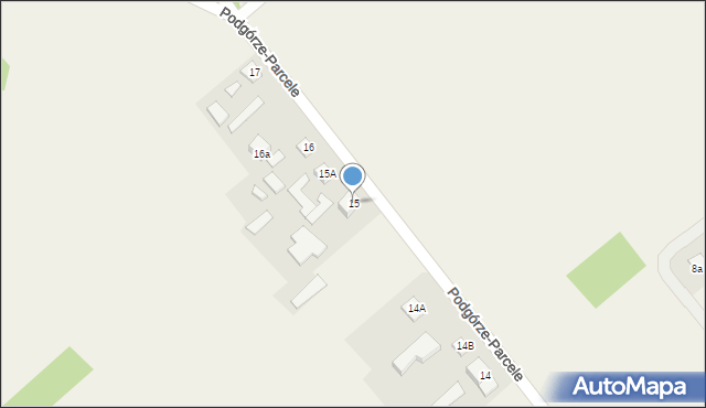 Podgórze-Parcele, Podgórze-Parcele, 15, mapa Podgórze-Parcele