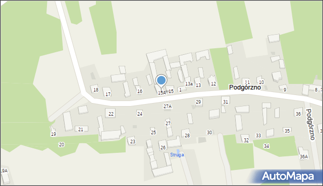 Podgórzno, Podgórzno, 15A, mapa Podgórzno