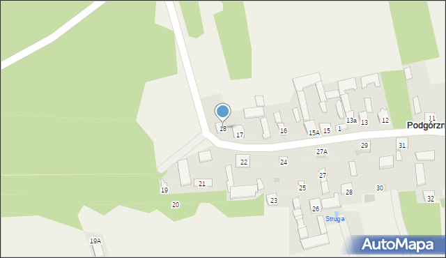 Podgórzno, Podgórzno, 18, mapa Podgórzno
