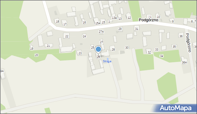 Podgórzno, Podgórzno, 26, mapa Podgórzno
