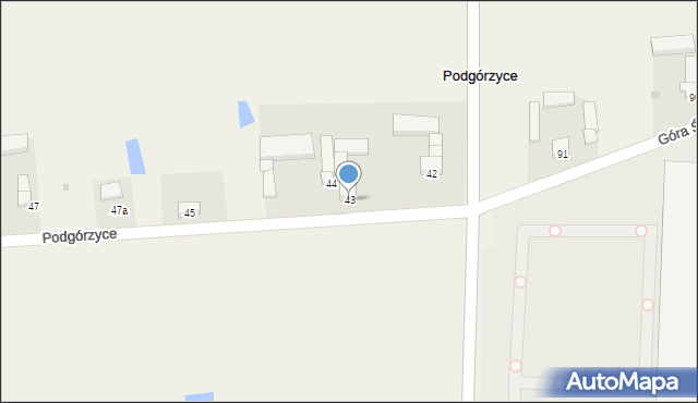 Podgórzyce, Podgórzyce, 43, mapa Podgórzyce