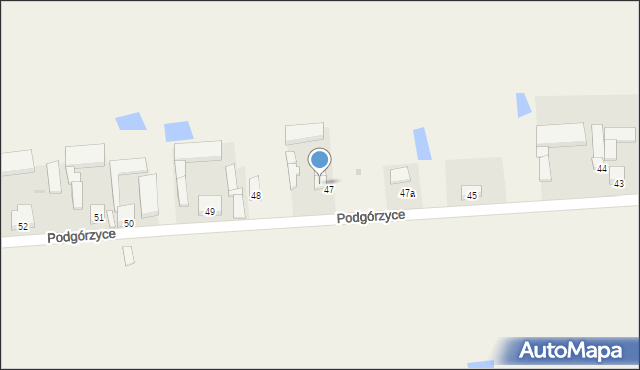 Podgórzyce, Podgórzyce, 47b, mapa Podgórzyce