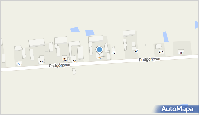 Podgórzyce, Podgórzyce, 49, mapa Podgórzyce