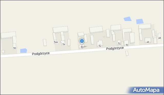Podgórzyce, Podgórzyce, 53, mapa Podgórzyce