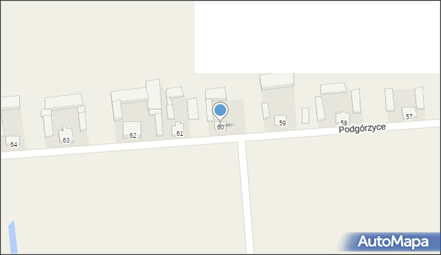 Podgórzyce, Podgórzyce, 60, mapa Podgórzyce