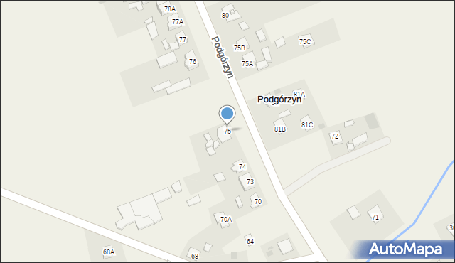 Podgórzyn, Podgórzyn, 75, mapa Podgórzyn