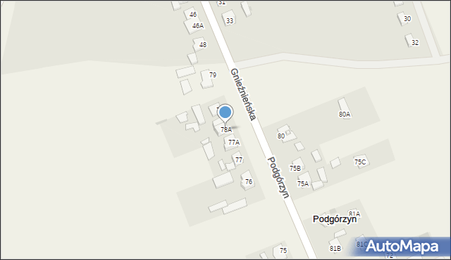 Podgórzyn, Podgórzyn, 78A, mapa Podgórzyn