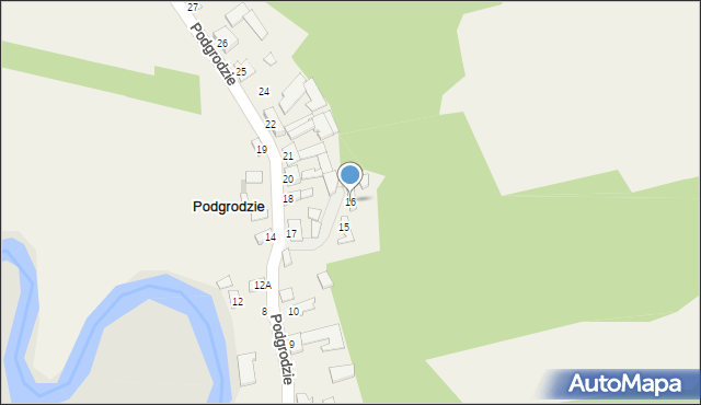 Podgrodzie, Podgrodzie, 16, mapa Podgrodzie