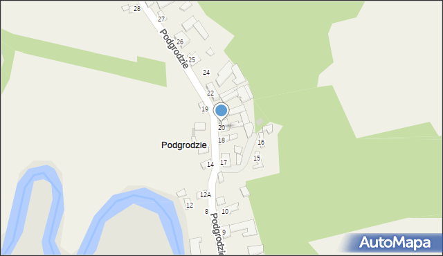 Podgrodzie, Podgrodzie, 20, mapa Podgrodzie